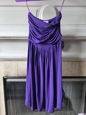 Purple Strapless Mini Dress Size Design History Size M